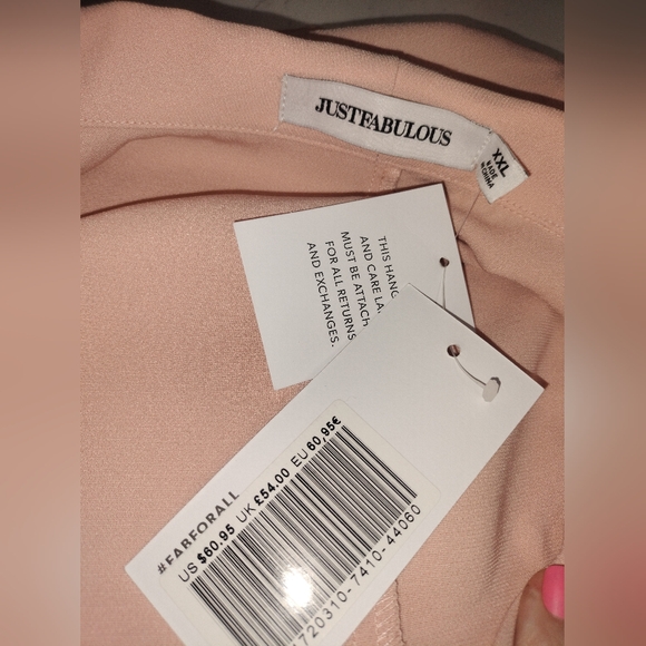 NWT JustFab  Blush Pink Open Blazer - Sz XXL - Stylish Chic Jacket Tailored Fit - Picture 6 of 7